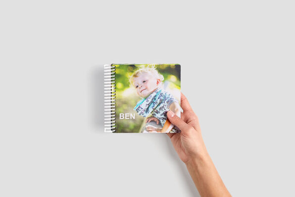 Square board book for kids with your photos